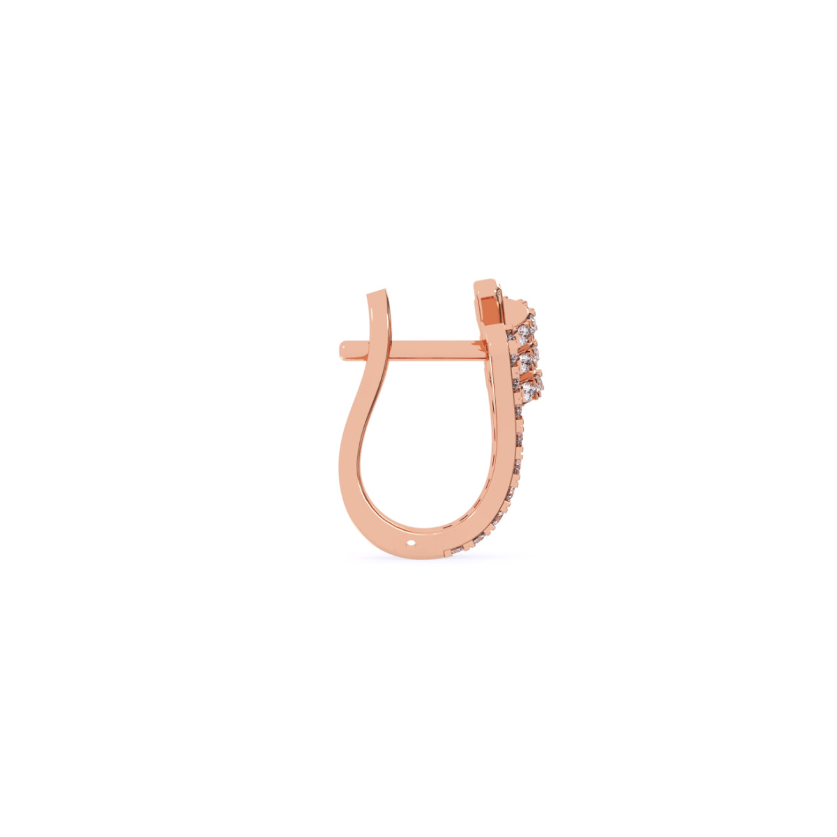 Antique Round Diamond Hoop Earrings For Her